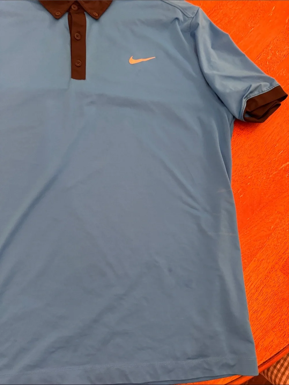 Nike Men's Bright Blue Polo with Black Trim xl